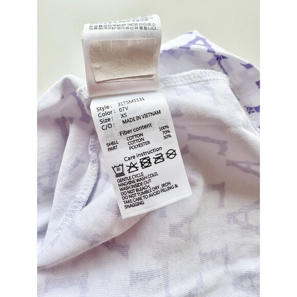 NWOT MLB LA DODGERS White Purple Monogram Logo Cotton Crew Neck T-Shirt, Size XS - Picture 12 of 13